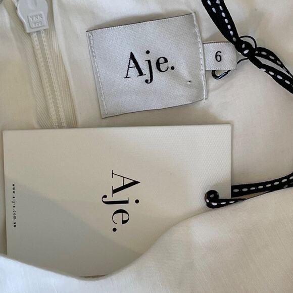 AJE Chateau Mini Dress Ivory - Picture 9 of 10